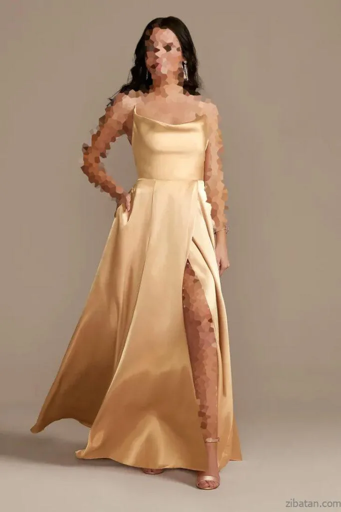 73 مدل لباس مجلسی با ساتن امریکایی شیک و مدرن